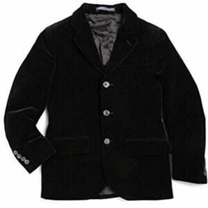 Polo Ralph Lauren Made in Italy Cotton Blend Lined Velvet Blazer Jacket Boys 4